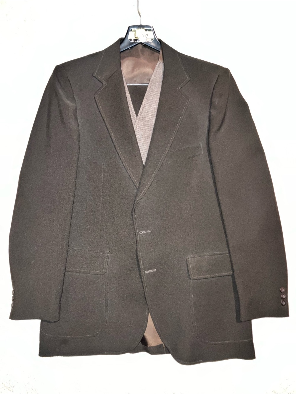 jcpenney Quad Men's Brown Single-Breasted 3 pc suit vintage 70s 80s